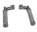 Load image into Gallery viewer, Set of two Upgrade Innovations Grip Handles with Offset 15mm Rod Clamps attached, shown against a white background.
