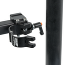 Load image into Gallery viewer, Upgrade Innovations Whaley Rail Flip Open Corner Clamp shown in a closed position, made from black anodized aluminum with stainless steel hardware.