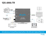 Load image into Gallery viewer, AJA Mini-Converters Optical Fiber Single-Mode 12G-SDI 4-Channel Balanced Audio Embedder/Disembedder
