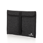 Load image into Gallery viewer, Calibrite ColorChecker Folio Case in dark grey, shown open in its self-standing position, holding two ColorChecker targets.