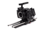 Load image into Gallery viewer, Wooden Camera Pro Accessory Kit for Blackmagic Pocket Cinema Camera 6K Pro, fully assembled with cage, top handle, rods, and V-Mount battery plate.