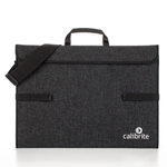 Load image into Gallery viewer, Durable dark grey Calibrite ColorChecker XL Case with carry handle and shoulder strap, shown closed.