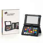 Load image into Gallery viewer, Calibrite ColorChecker Passport Video 2 open, displaying the video, classic, and white balance color charts inside its protective black case.