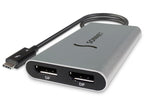 Load image into Gallery viewer, Sonnet Thunderbolt to Dual 4K 60Hz HDMI Adapter in Space Grey, showing the Thunderbolt 3 connector and two female HDMI ports.