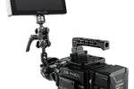 Load image into Gallery viewer, Wooden Camera Universal Ultra Arm v2 with interchangeable 1/4-20 and 3/8-16 knobs, showing its central articulating ball clamp.