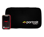 Load image into Gallery viewer, Portrait Displays VideoForge PRO 8K test pattern generator shown with its included black protective carrying case.