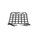 Load image into Gallery viewer, adicam Cargo Net with four steel hooks, installed under the top shelf of a professional film production cart to create a storage hammock for cables and accessories.