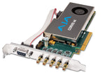 Load image into Gallery viewer, AJA Corvid 44 12G-SDI PCIe I/O card, available in full-height or low-profile form factors with four HD-BNC ports on the bracket.