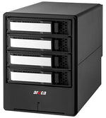 Load image into Gallery viewer, Front view of the Areca ARC-8050T5U-4N, a 4-bay desktop Thunderbolt 5 RAID storage enclosure.