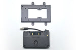 Load image into Gallery viewer, TVLogic G-Mount-F7H battery plate, showing the Gold Mount studs for attaching an Anton Bauer battery and mounting points for a monitor.