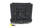 Load image into Gallery viewer, The TVLogic Hood-F7H, a black sun hood accessory designed to attach to a monitor.