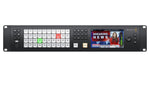 Load image into Gallery viewer, Front view of the Blackmagic Design ATEM 4 M/E Constellation HD live production switcher, showing the built-in LCD screen and control buttons.