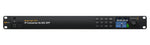 Load image into Gallery viewer, Front view of the Blackmagic Design 2110 IP Converter 8x12G SFP, a 1RU rackmount unit with an LCD screen, control buttons, and a headphone jack.