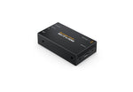 Load image into Gallery viewer, The Blackmagic Design 2110 IP Mini IP to HDMI converter, a compact metal unit with an HDMI output port and a 10G Ethernet port.