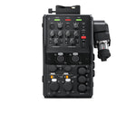 Load image into Gallery viewer, The Blackmagic Design Camera Fiber Converter, showing its SMPTE fiber optic connector, SDI inputs and outputs, and XLR audio connections.