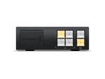 Load image into Gallery viewer, Front view of the Blackmagic Design Videohub Mini 4x2 12G, showing its control buttons in a compact 1/3 rack width chassis.