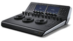 Load image into Gallery viewer, Front view of the Blackmagic Design DaVinci Resolve Mini Panel, showing its three trackballs, control knobs, and two upper LCD screens.