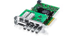 Load image into Gallery viewer, Front view of the Blackmagic Design DeckLink 4K Extreme 12G, a PCIe capture card showing its SDI, HDMI, and analog breakout connectors.