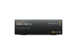 Load image into Gallery viewer, Front and back view of the Blackmagic Design Teranex Mini HDMI to SDI 12G converter, showing HDMI input, dual SDI outputs, and XLR audio ports.