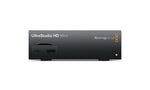 Load image into Gallery viewer, Front and back view of the Blackmagic Design UltraStudio HD Mini, showing its SDI, HDMI, analog audio, and Thunderbolt 3 ports.