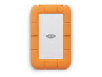 Load image into Gallery viewer, Front view of the LaCie Rugged SSD 500GB in its iconic orange rubber casing, showing the USB-C port.