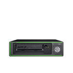 Load image into Gallery viewer, A SymplyPRO compact desktop LTO-7 tape drive with a black metal chassis, shown from the front with the tape loading slot visible.