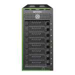 Load image into Gallery viewer, Front view of the Symply SPARK, an 8-bay desktop Thunderbolt 3 RAID enclosure, showing the drive bays.