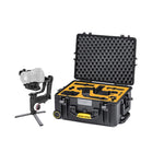 Load image into Gallery viewer, HPRC 2600W wheeled hard case with custom-cut foam interior for the Zhiyun Crane 3 Lab gimbal system.