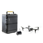 Load image into Gallery viewer, HPRC 2800W wheeled protective hard case with custom foam insert, shown open with cutouts for a DJI Inspire 3 drone and accessories.