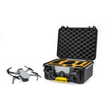 Load image into Gallery viewer, HPRC 2300 hard case with custom foam insert for the DJI Mavic Mini Fly More Combo, shown open with equipment cutouts visible.