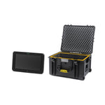 Load image into Gallery viewer, HPRC 2730W waterproof case with custom foam insert for the Atomos Sumo 19" or Sumo 19" SE monitor-recorder and accessories.