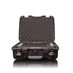 Load image into Gallery viewer, SymplyLTO Transport Case, open, showing the custom foam interior with a cutout for a Desktop HH LTO drive and slots for two LTO tapes.