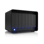 Load image into Gallery viewer, Front view of the LaCie 8big Pro 5, an 8-bay desktop RAID enclosure with a sturdy aluminum chassis and handle.