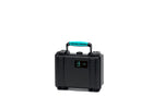 Load image into Gallery viewer, HPRC 2100 Resin Case in black with blue latches, shown closed.