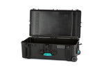 Load image into Gallery viewer, HPRC 2745W wheeled resin case in black with blue latches, shown closed.