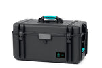 Load image into Gallery viewer, HPRC 4300 Resin Case in black with blue handle and latches, shown closed.