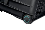 Load image into Gallery viewer, HPRC 4600W wheeled resin case in black with blue latches, shown closed.