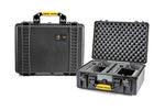 Load image into Gallery viewer, HPRC 2500 protective case with custom foam interior for two DJI RC Plus controllers and four WB37 batteries.