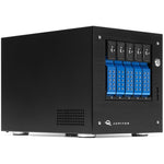 Load image into Gallery viewer, Front view of the OWC Jupiter Mini 5-Drive Desktop Network Attached Storage (NAS) Solution, showing its chassis and drive bays.
