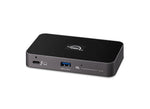 Load image into Gallery viewer, Front view of the OWC Thunderbolt 4 Hub, showing its five ports in a space gray aluminum chassis.