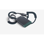 Load image into Gallery viewer, Front view of the Angelbird SD Card Reader PKT, a small, gray, aluminum card reader with a USB-C port.