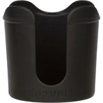Load image into Gallery viewer, The RoboCup Plus large drink holder accessory attached to a standard black RoboCup, holding a large blue water bottle.