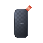 Load image into Gallery viewer, Front view of the compact Sandisk Portable SSD, showing the USB-C port and brand logo.