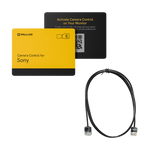 Load image into Gallery viewer, SmallHD Camera Control Kit for Sony, showing a software license card and a 36-inch slim ethernet cable.
