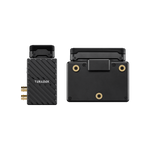 Load image into Gallery viewer, A Teradek Bolt 6 LT wireless video transmitter and receiver set, shown as two compact black units.