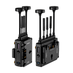 Load image into Gallery viewer, Teradek Bolt 6 XT wireless video transmitter and receiver set, showing the main units with antennas attached.