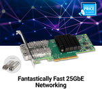 Load image into Gallery viewer, Sonnet Twin25G Dual-port 25 Gigabit Ethernet PCIe Card with Two SFP28 Transceivers