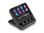 Load image into Gallery viewer, Front view of the Elgato Stream Deck + showing its 8 LCD keys, 4 control dials, and the central touch strip, all illuminated.