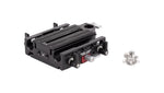 Load image into Gallery viewer, Wooden Camera Unified Baseplate for Sony FX6 and Blackmagic URSA Mini Pro, showing the 15mm LWS rod clamps and ARCA Swiss quick-release top plate.