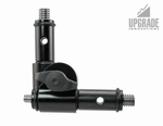 Load image into Gallery viewer, Upgrade Innovations Rudy Short Articulating Arm mounted on a DIT cart, holding a professional on-camera monitor securely in place.